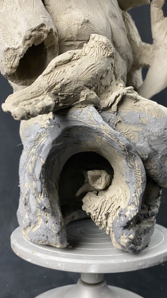 François parlant aux oiseaux - détail